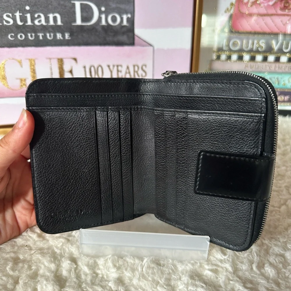 Dior Dice Charm Compact Snap Wallet